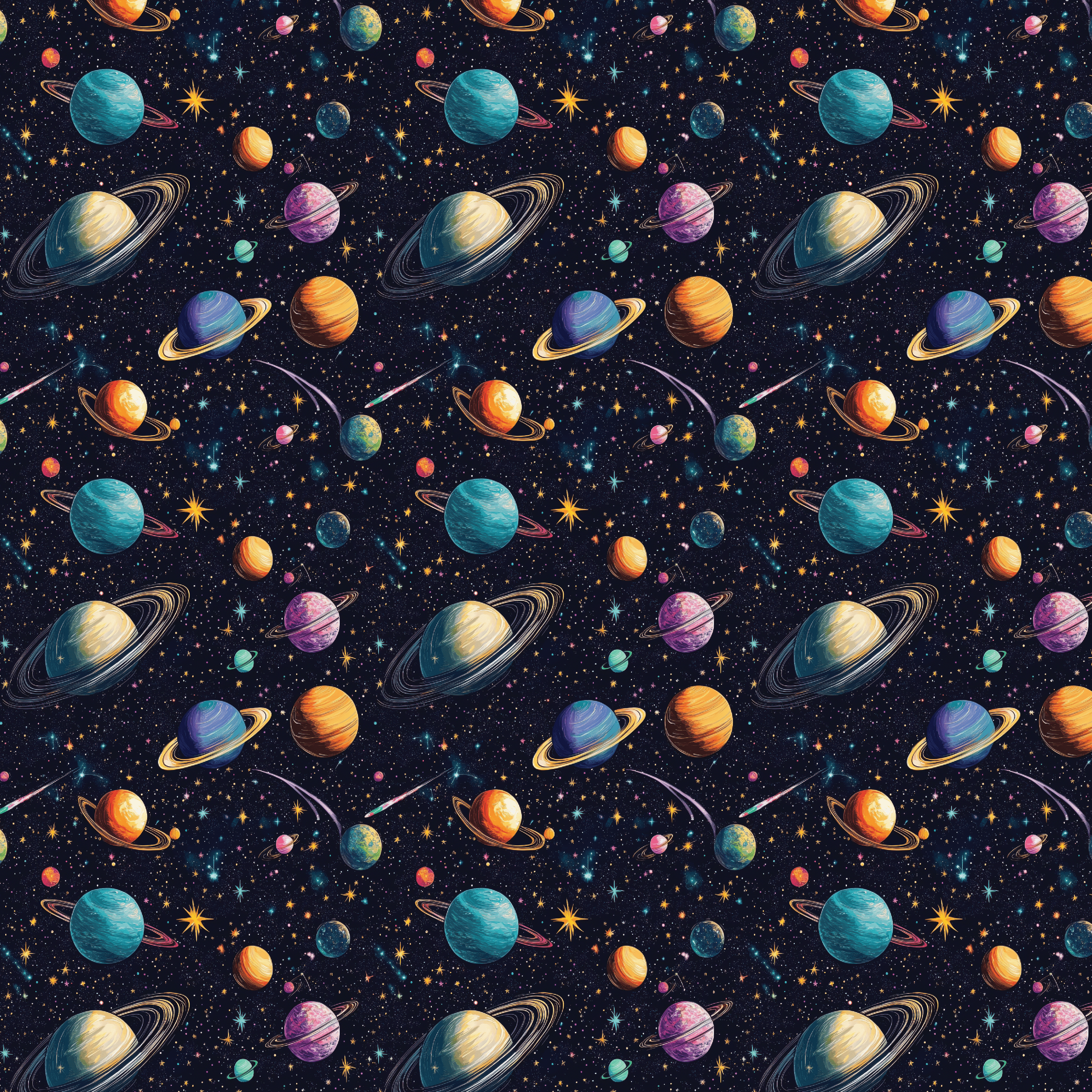P1191 | Planets in Space Pattern Acrylic Sheets - CMB Pattern Acrylic